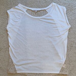 RACHEL Rachel Roy White Lace Detail Blouse